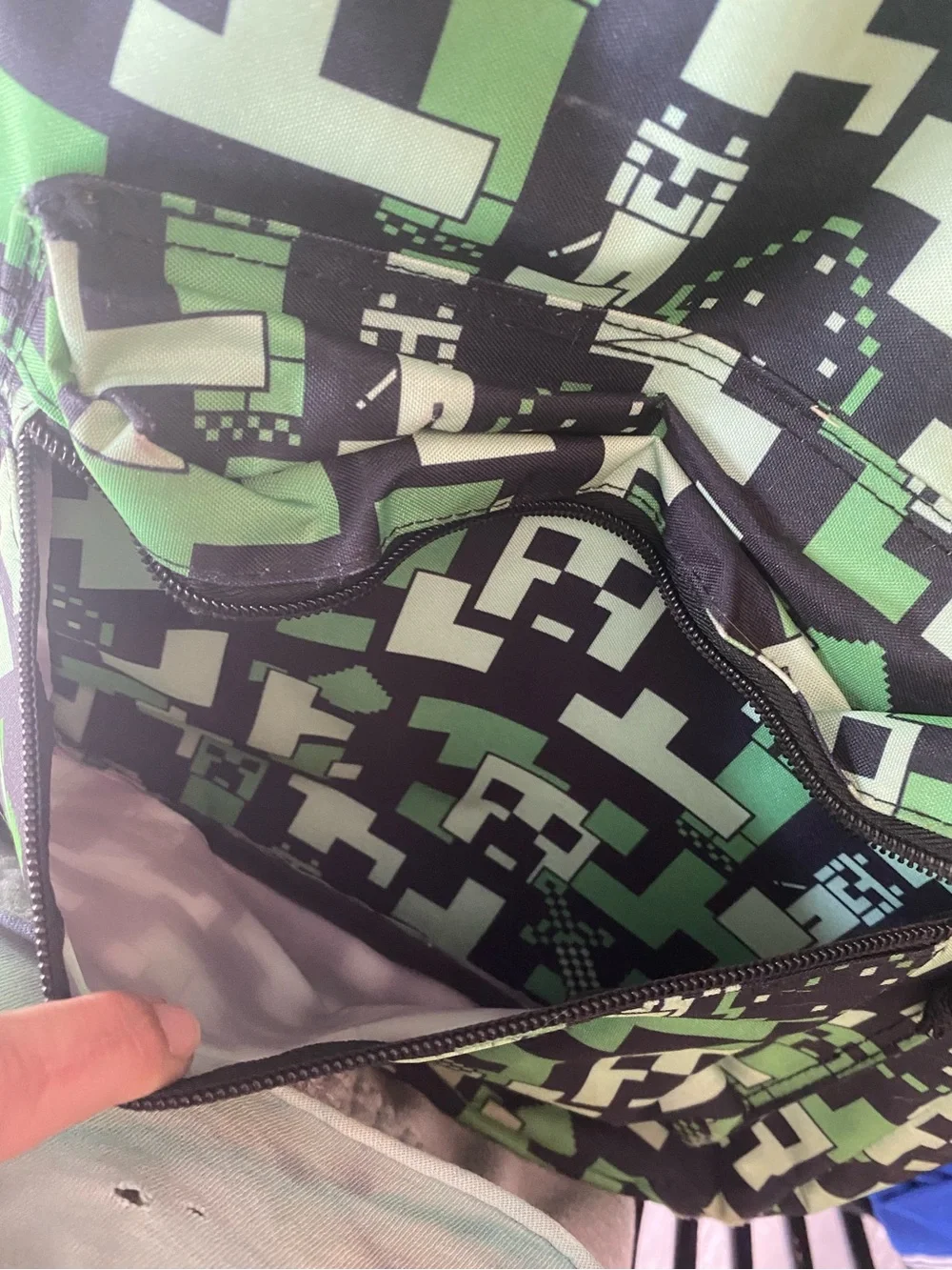 Minecraft creeper backpack school book bag